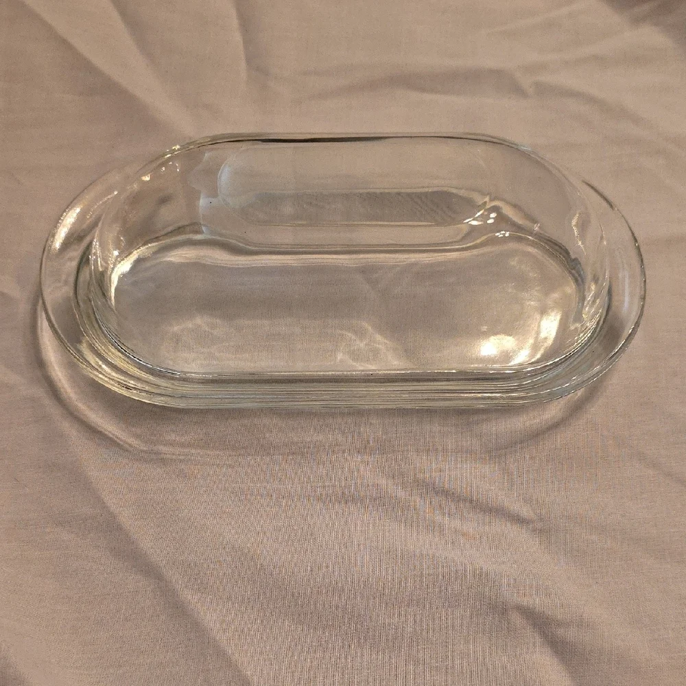 Elegant Clear Glass Butter Dish Modern Classic